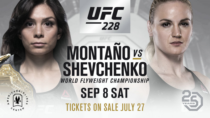 UFC 228：舍普琴科挑战蝇量级冠军尼科·蒙塔诺