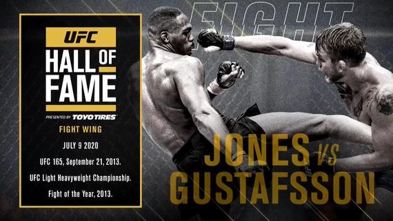 琼斯VS古斯塔夫森首场冠军战入选2020年UFC名人堂