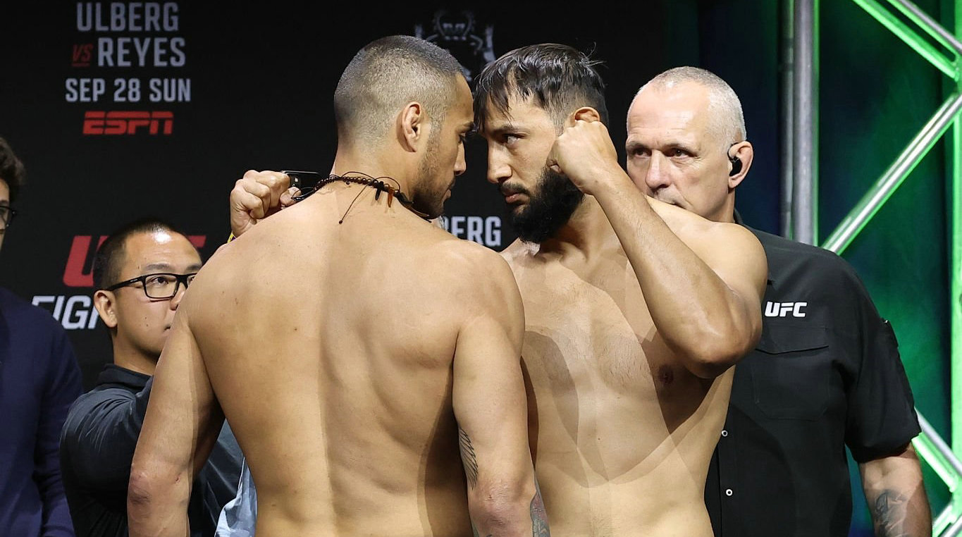 UFC格斗之夜:乌尔伯格vs雷耶斯!赛前称重