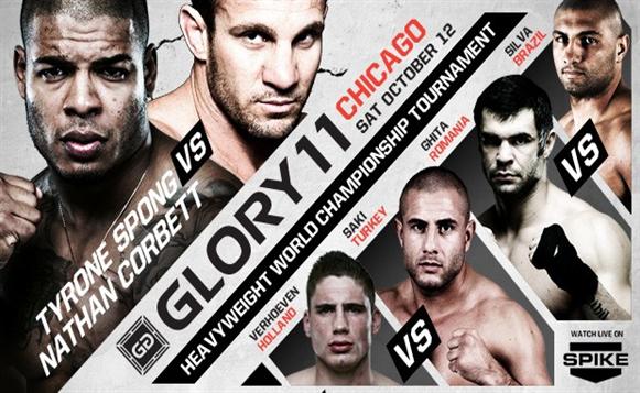 GLORY 11全部对阵表 主打泰隆·斯彭复仇之战